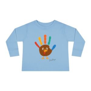 Thanksgiving Toddler Colorful Handprint Toddler Tee - Image 9