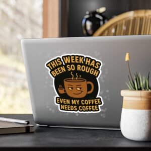 Humorous Coffee Theme Vinyl Decals - Image 16