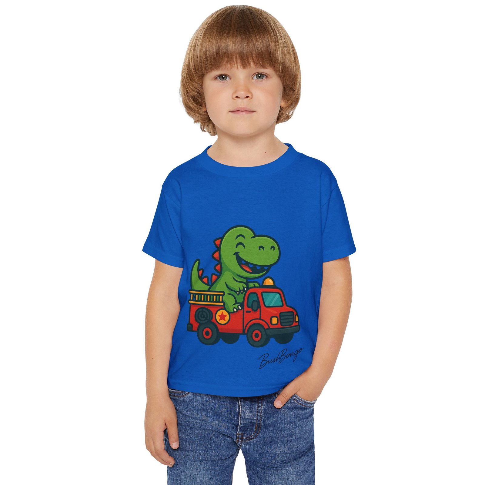 Funny Dino Truck Toddler Tee - Image 15