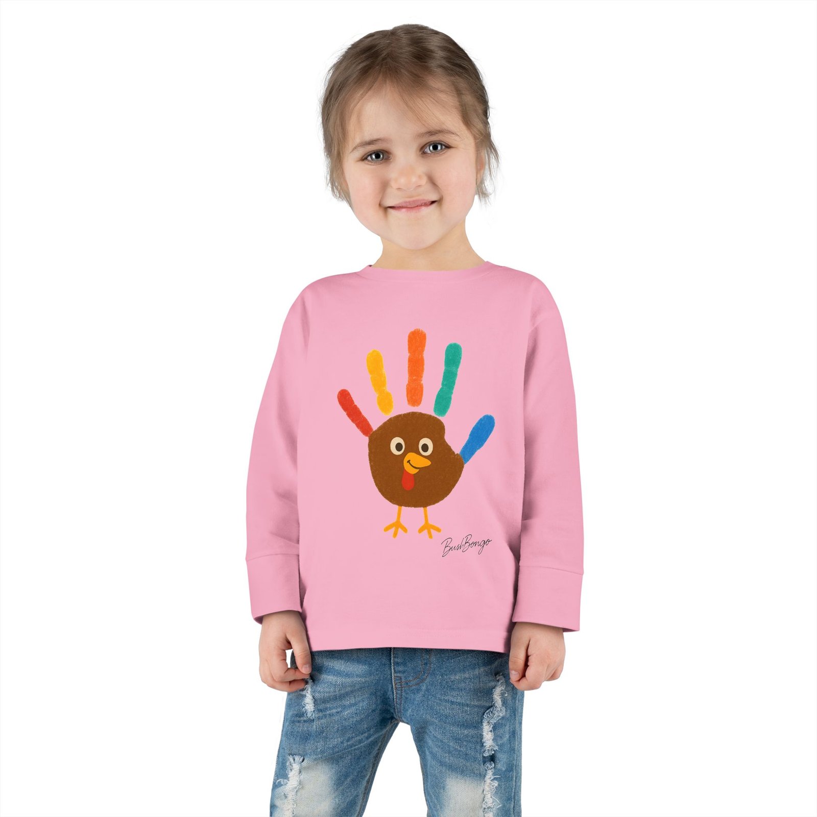 Thanksgiving Toddler Colorful Handprint Toddler Tee - Image 28