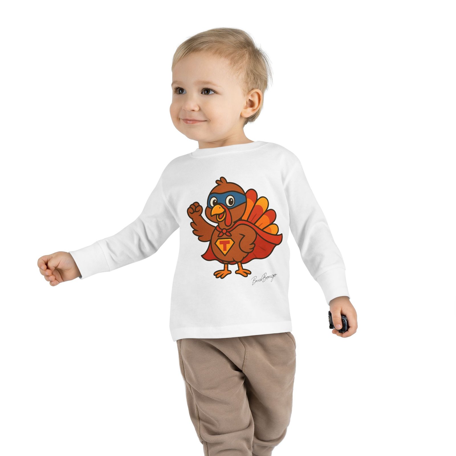 Thanksgiving Turkey Superhero Toddler Tee - Image 3