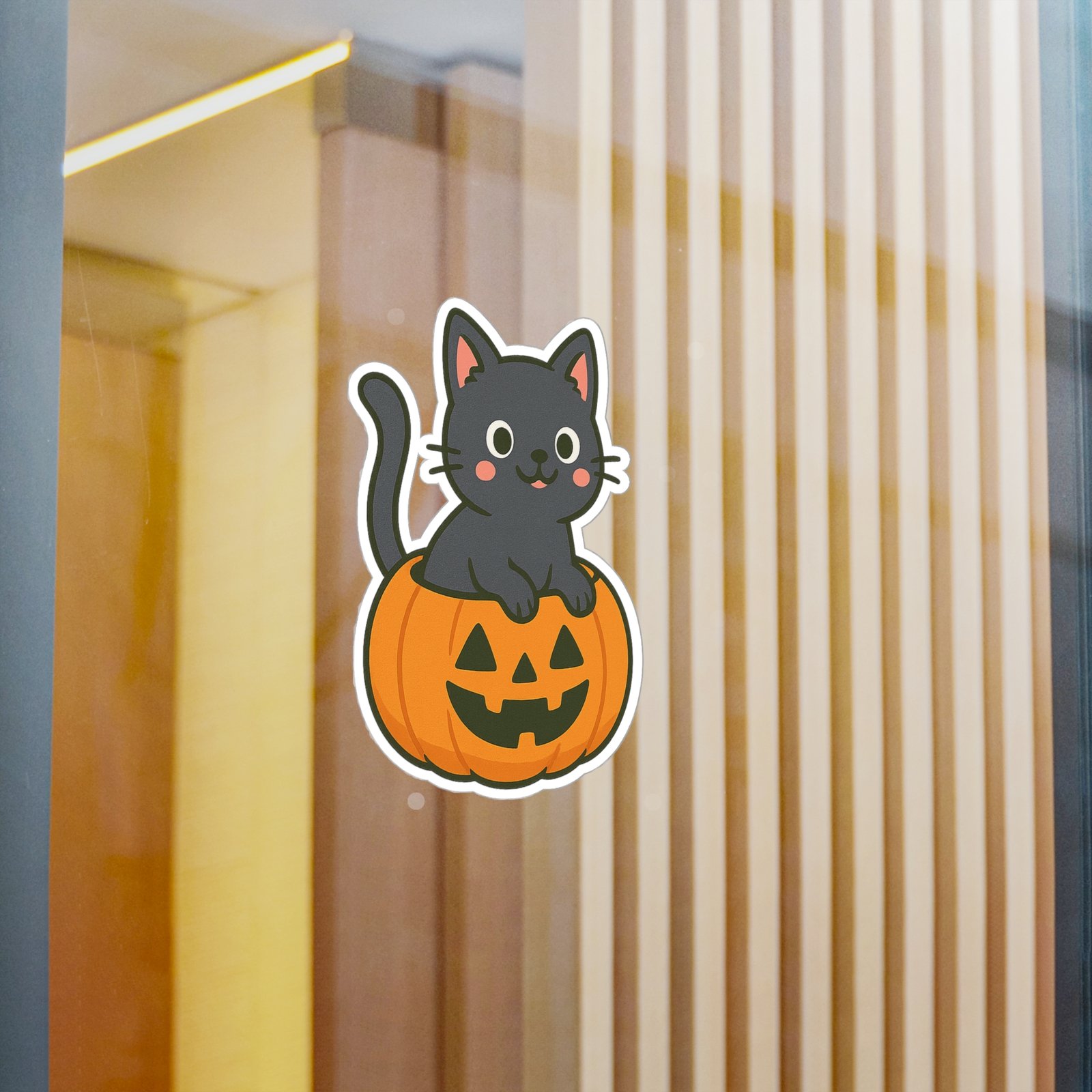 Peek-a-Boo Cat Halloween Decals - Image 14