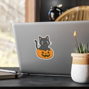 Peek-a-Boo Cat Halloween Decals - Image 12