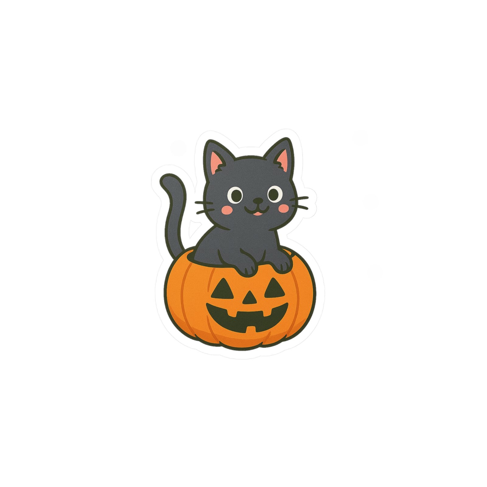 Peek-a-Boo Cat Halloween Decals - Image 5