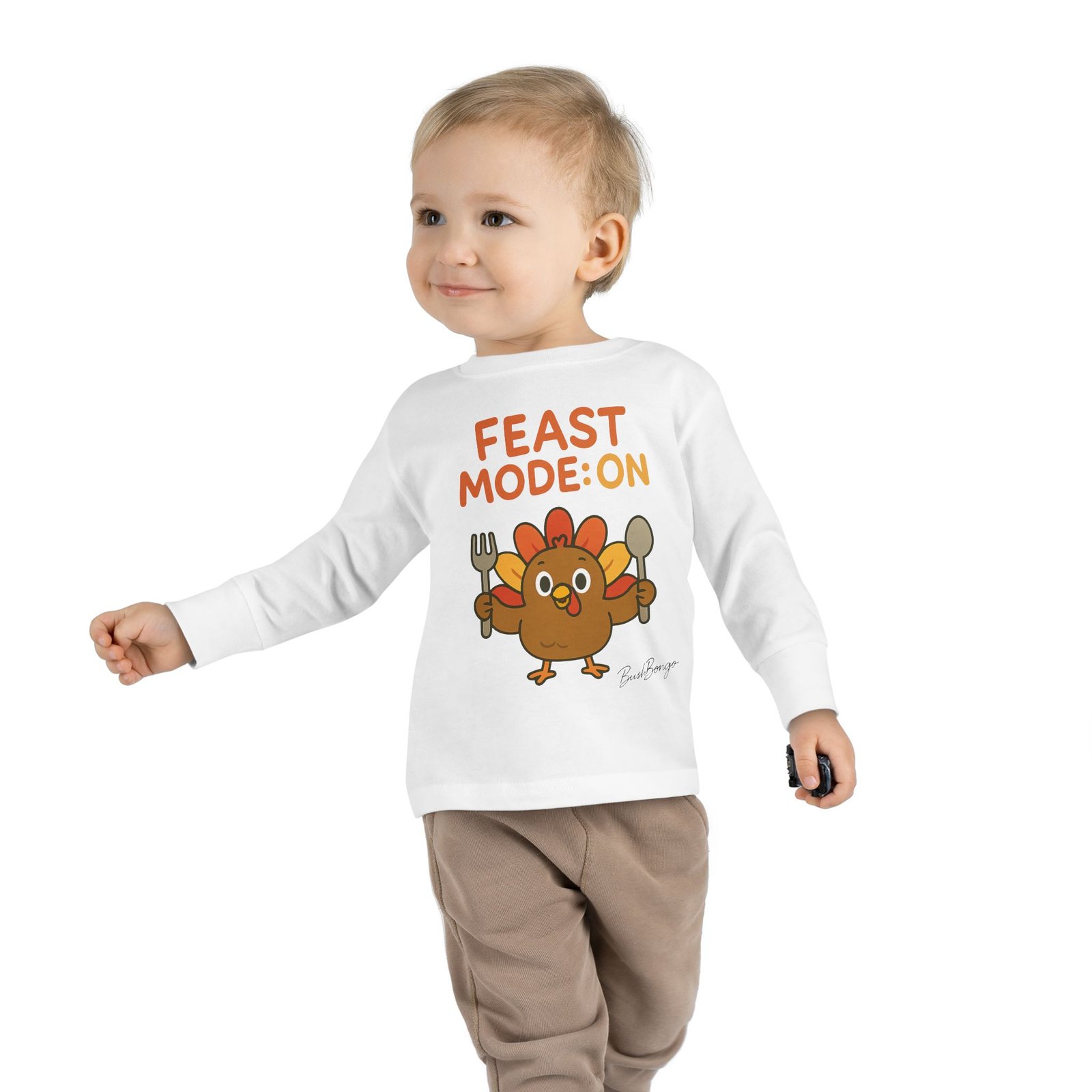 Thanksgiving Feast Mode on Turkey Toddler Tee - Image 3