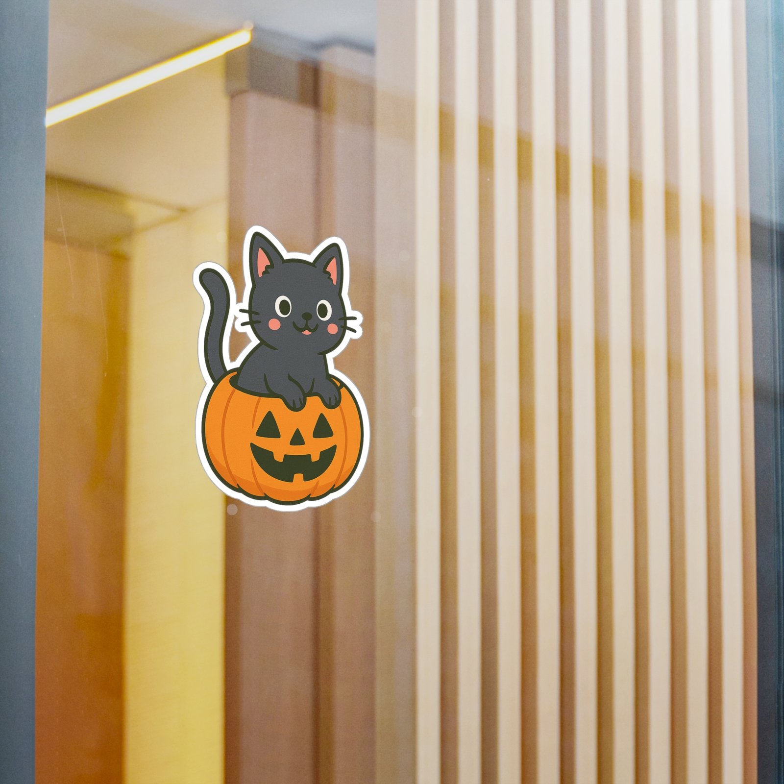 Peek-a-Boo Cat Halloween Decals - Image 10