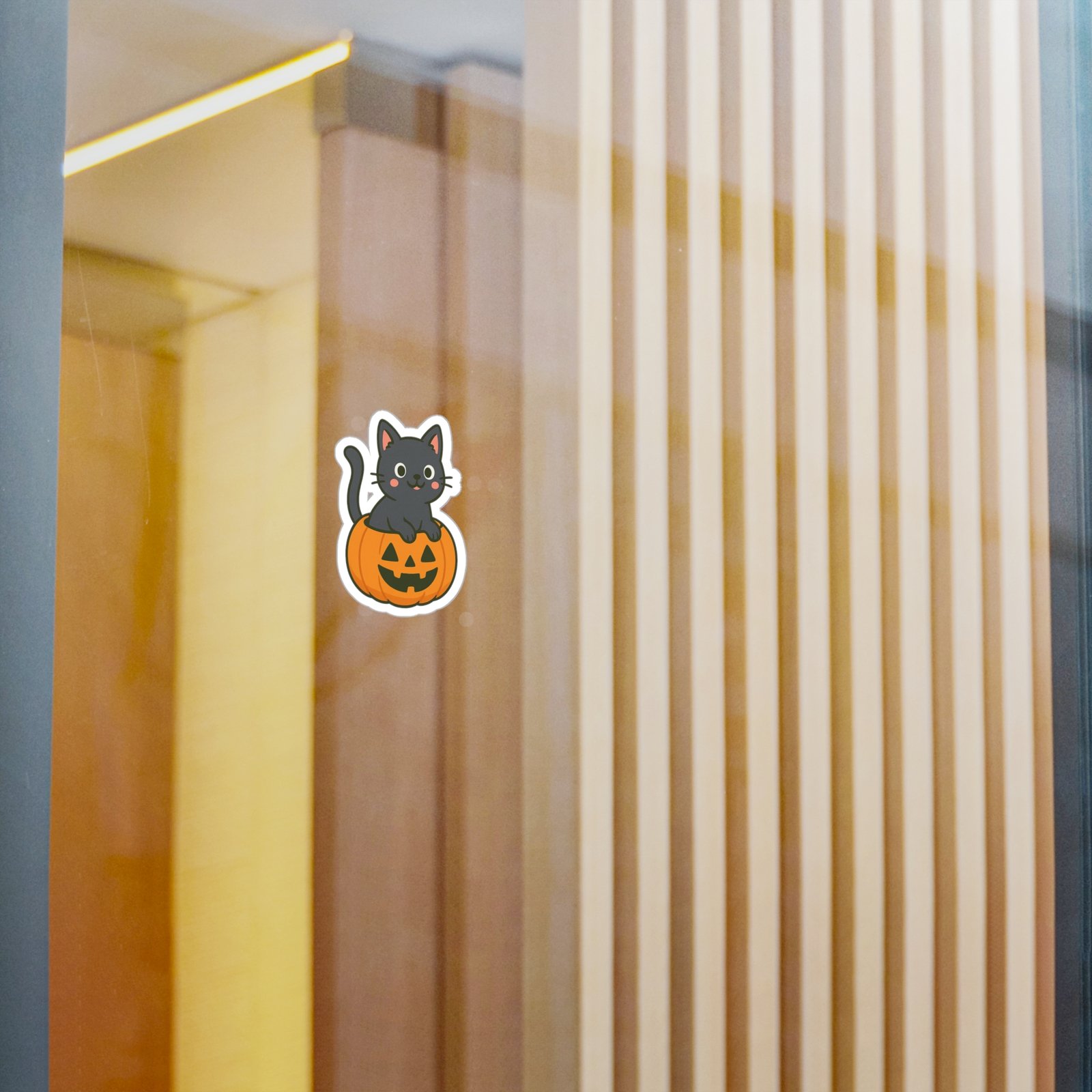 Peek-a-Boo Cat Halloween Decals - Image 2