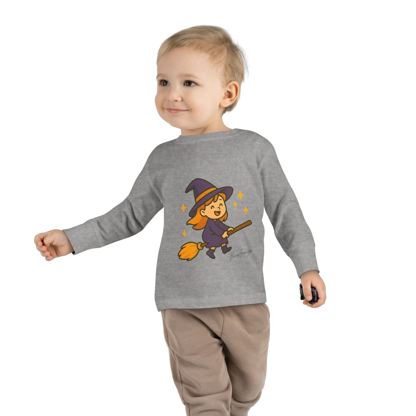 Witch on Broom Toddler Tee - Image 7