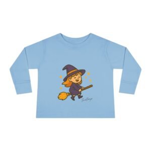 Witch on Broom Toddler Tee - Image 9