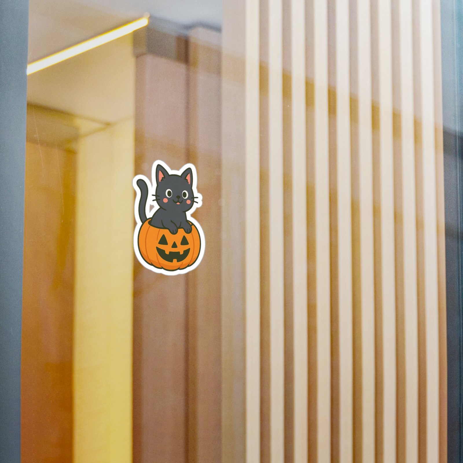 Peek-a-Boo Cat Halloween Decals - Image 6
