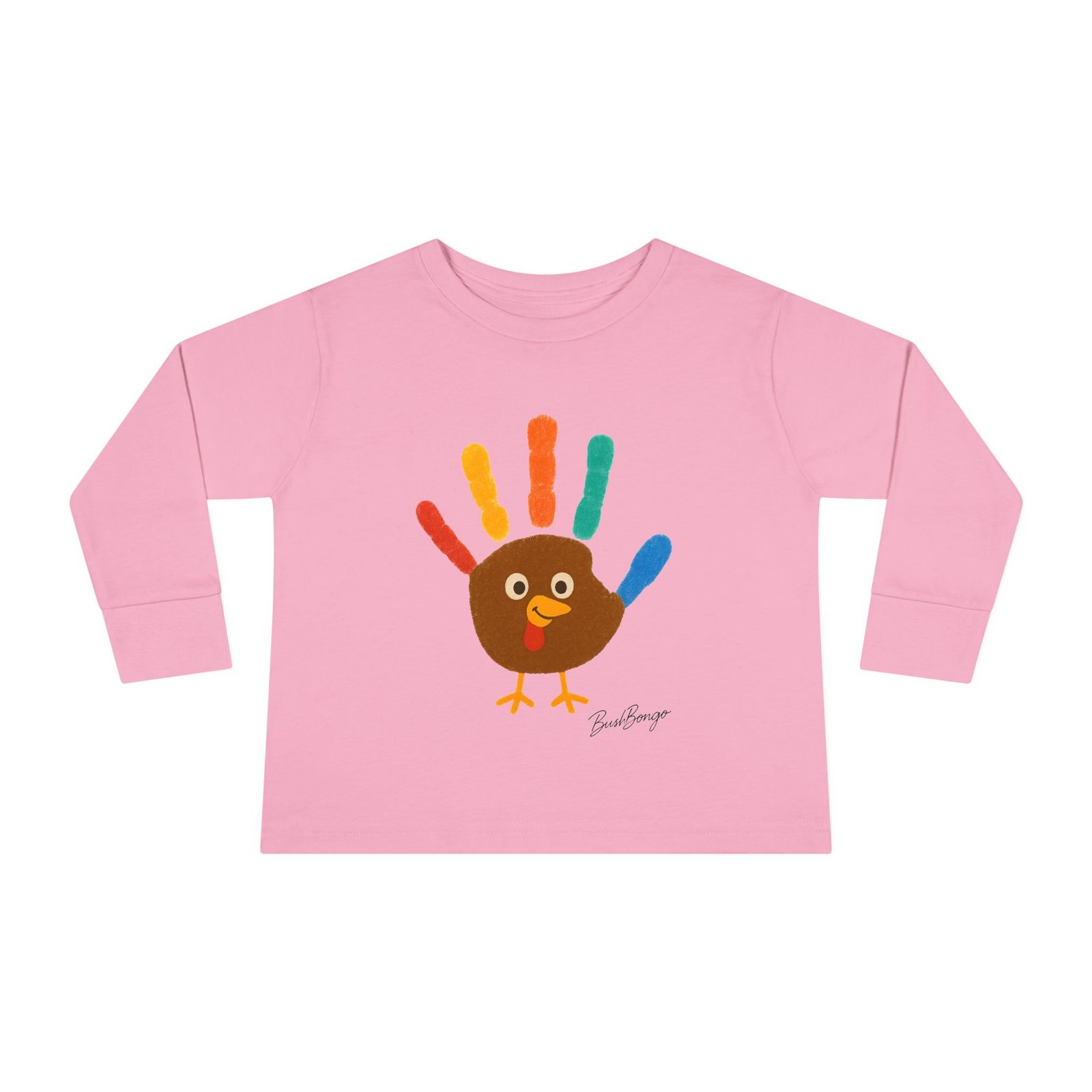 Thanksgiving Toddler Colorful Handprint Toddler Tee - Image 25
