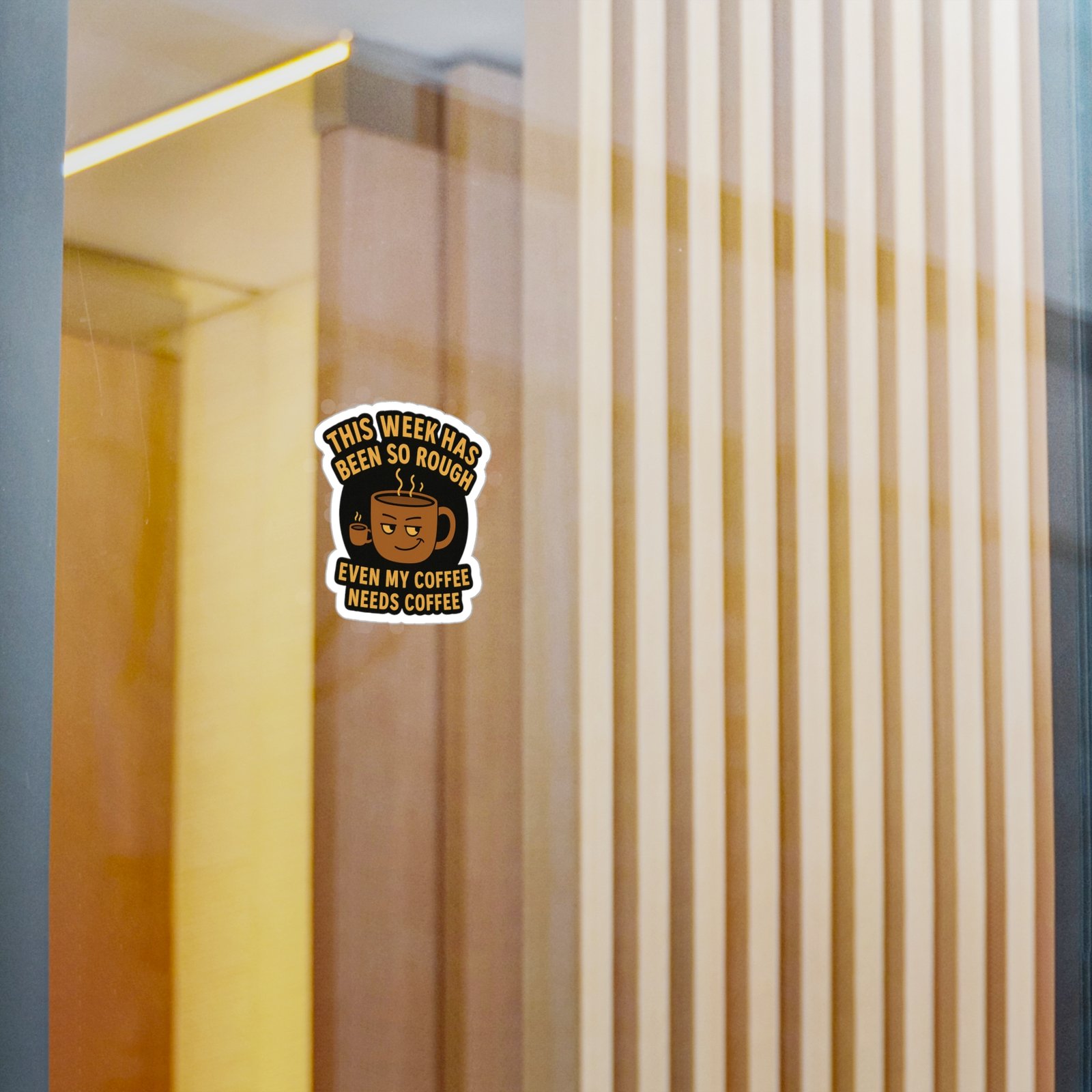 Humorous Coffee Theme Vinyl Decals - Image 2