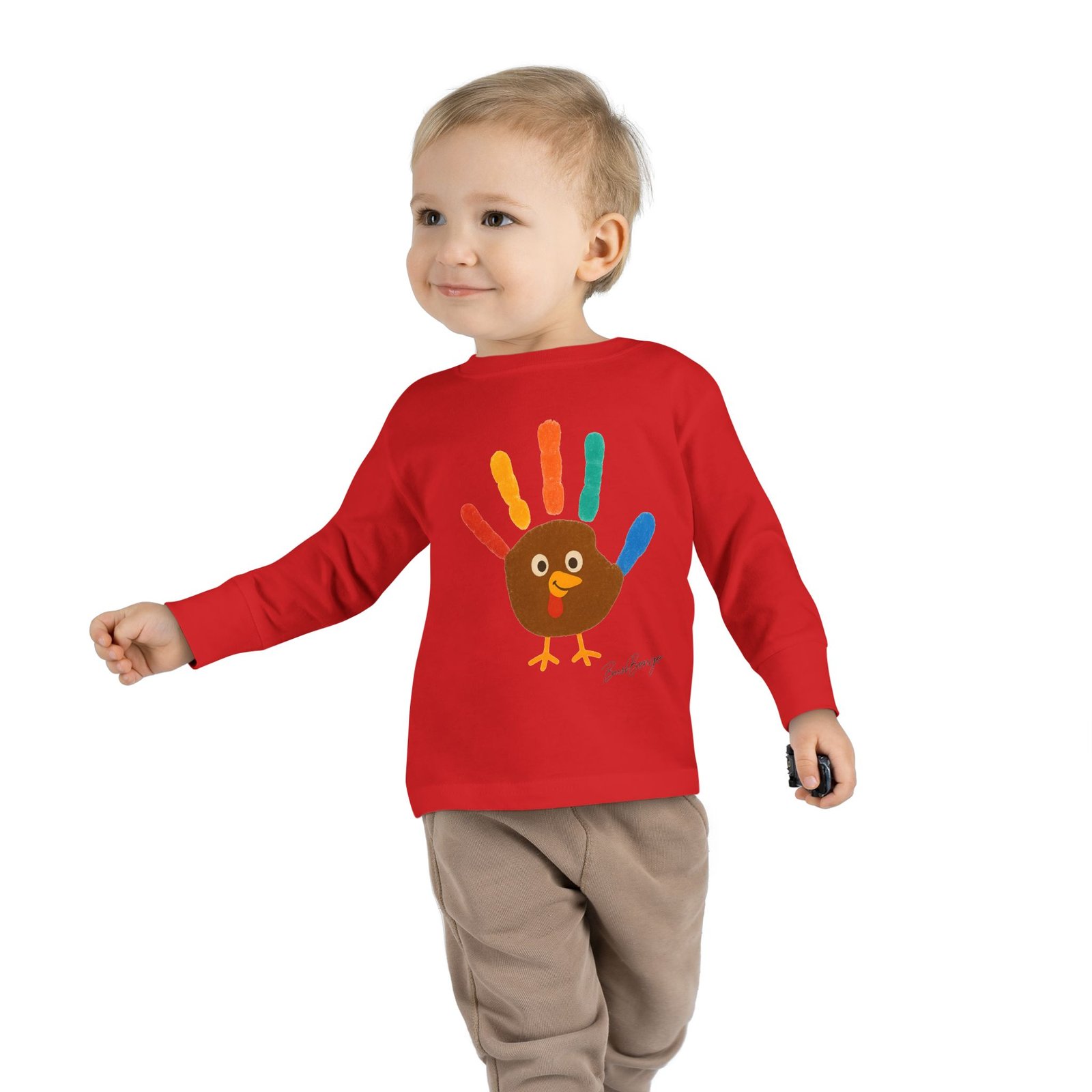 Thanksgiving Toddler Colorful Handprint Toddler Tee - Image 31