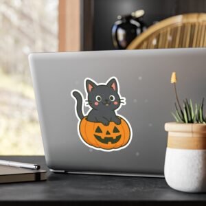 Peek-a-Boo Cat Halloween Decals - Image 16