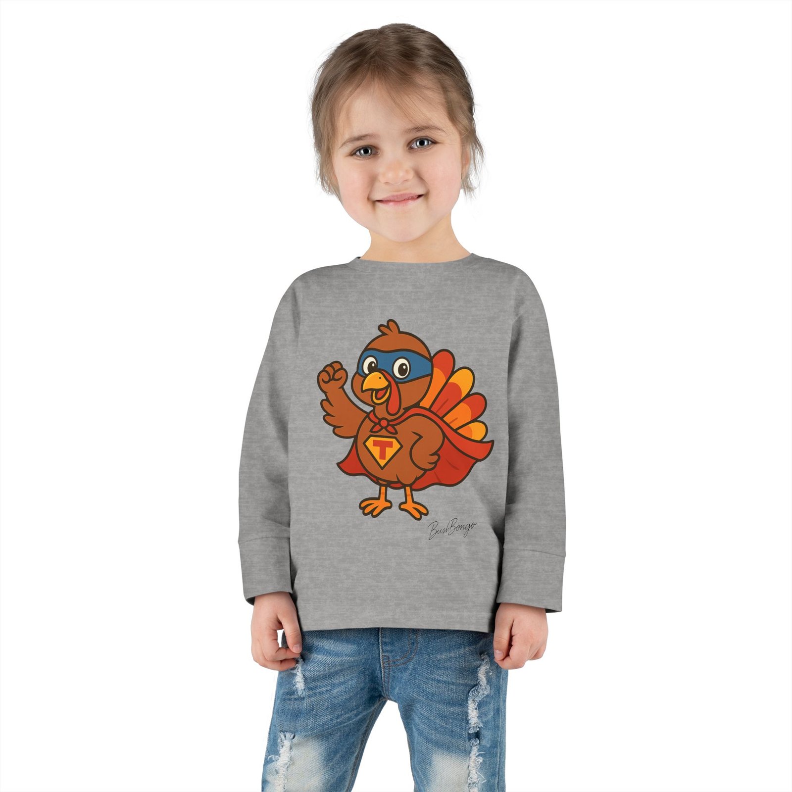 Thanksgiving Turkey Superhero Toddler Tee - Image 8
