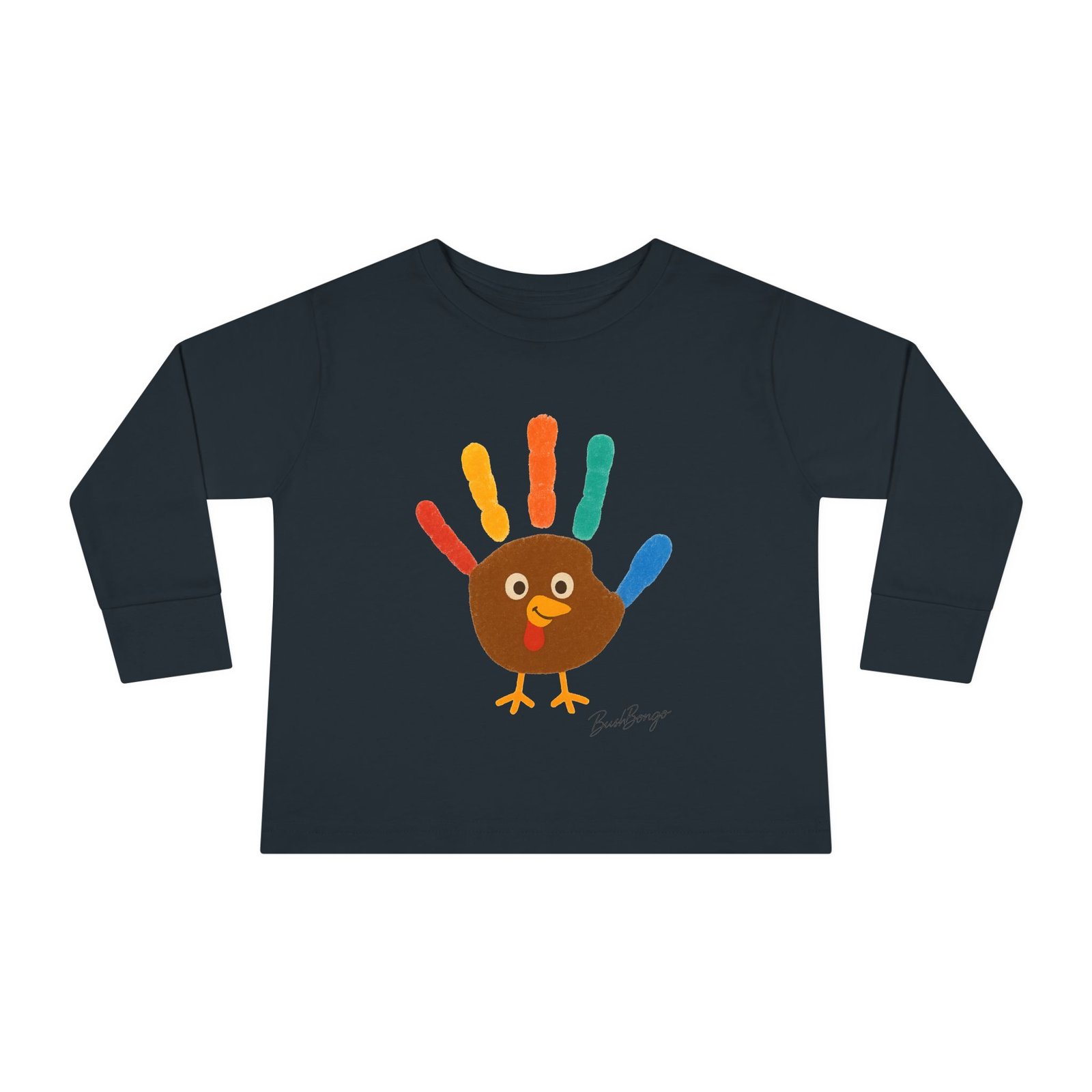 Thanksgiving Toddler Colorful Handprint Toddler Tee - Image 17