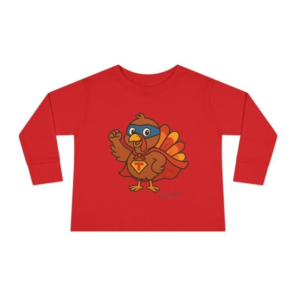 Thanksgiving Turkey Superhero Toddler Tee