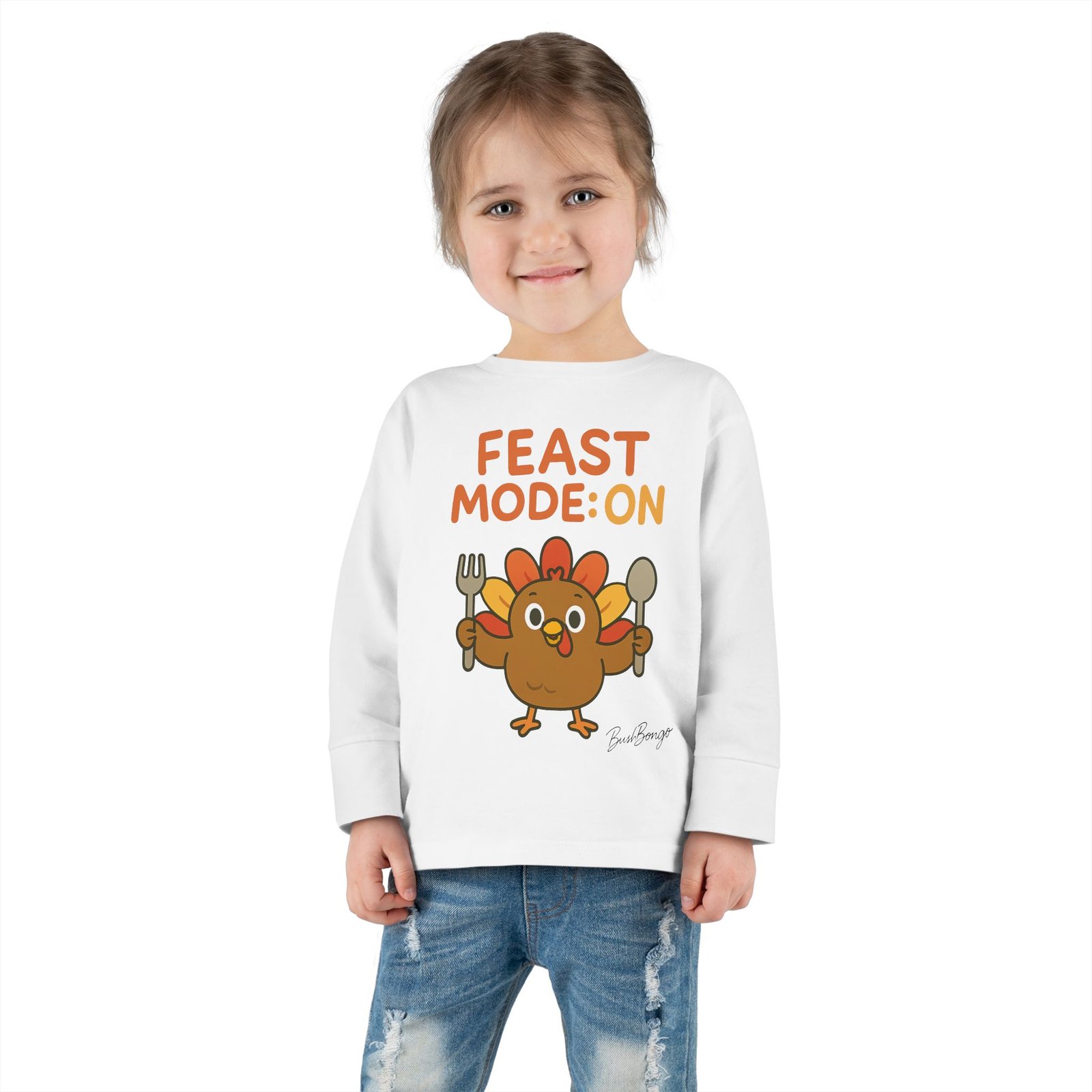 Thanksgiving Feast Mode on Turkey Toddler Tee - Image 4