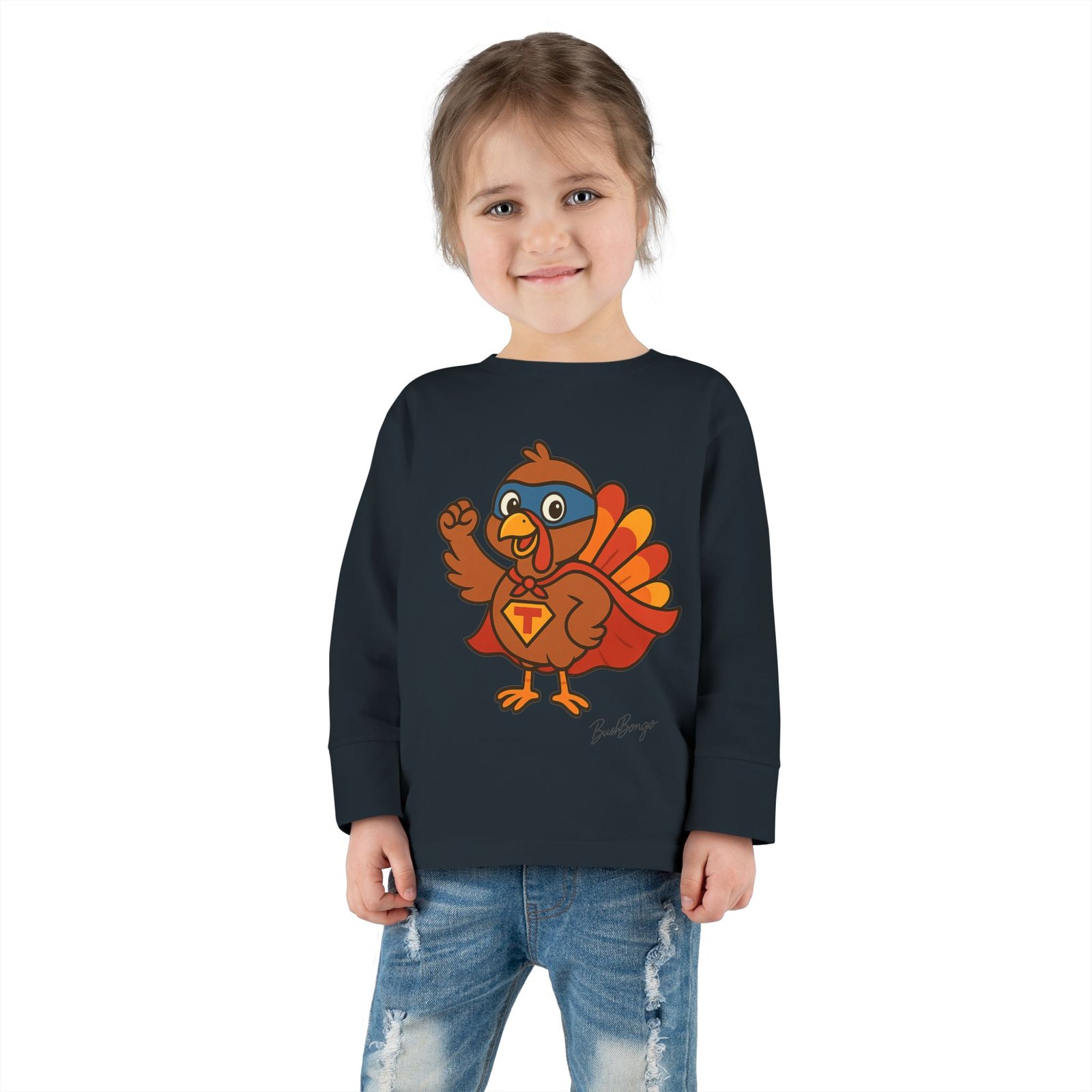 Thanksgiving Turkey Superhero Toddler Tee - Image 12