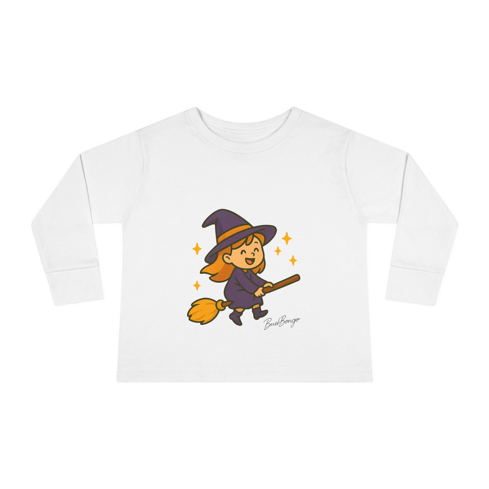 Witch on Broom Toddler Tee - Image 1