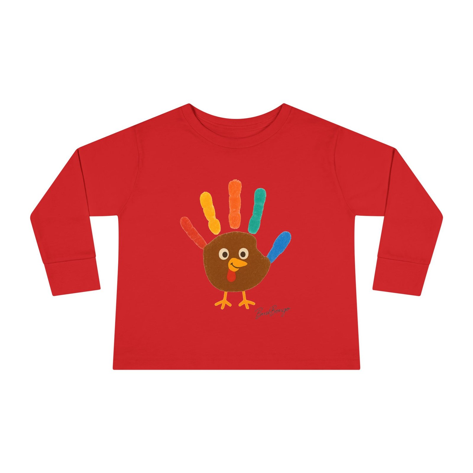 Thanksgiving Toddler Colorful Handprint Toddler Tee - Image 29