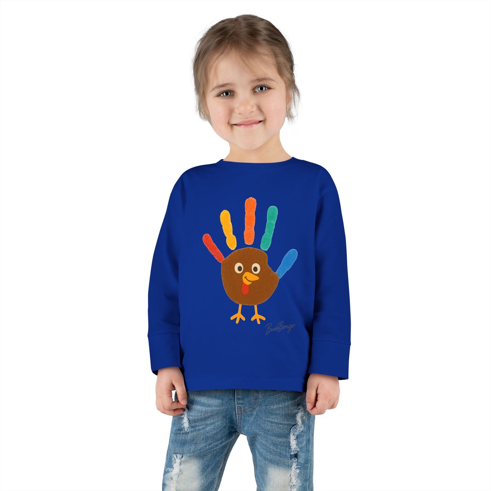 Thanksgiving Toddler Colorful Handprint Toddler Tee - Image 16