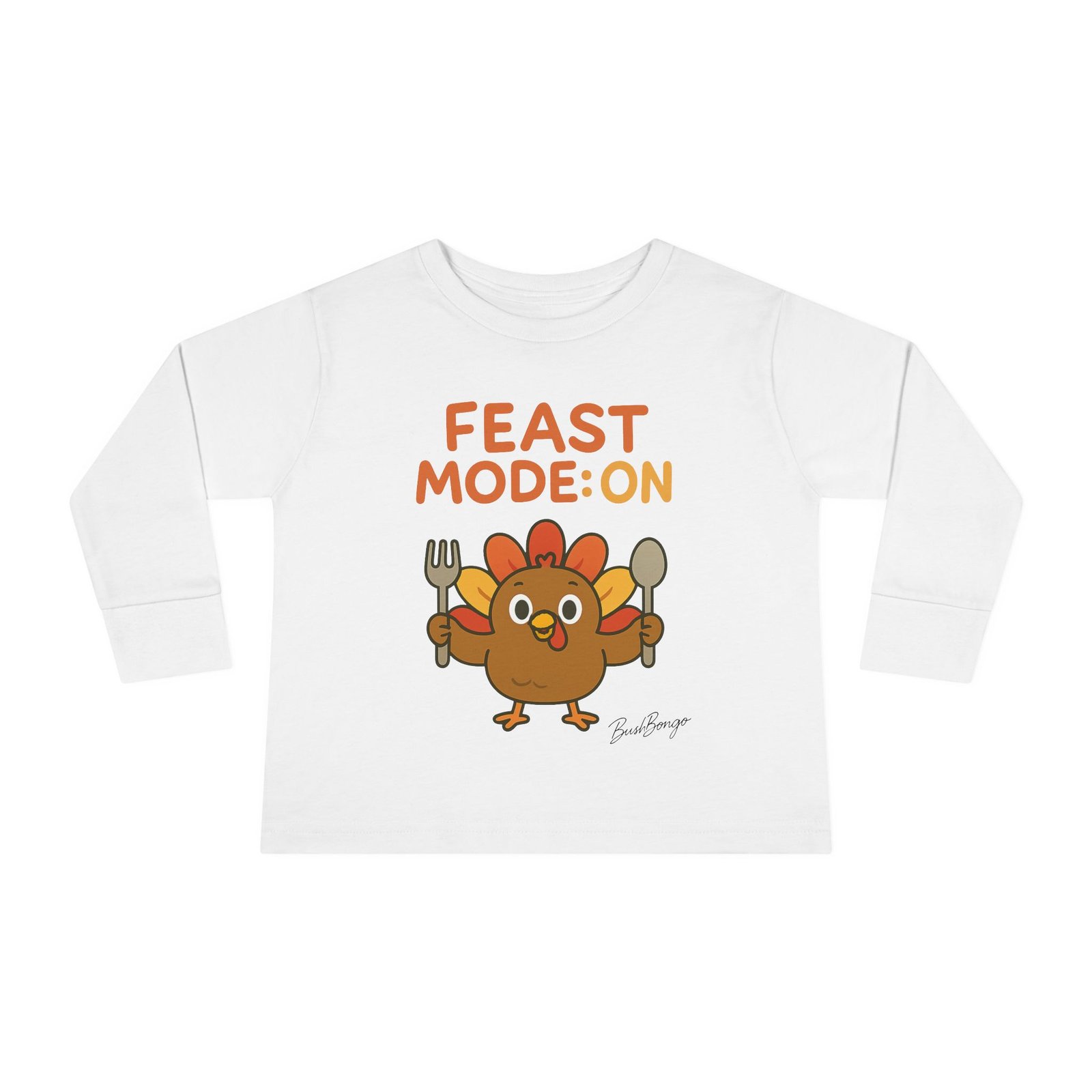 Thanksgiving Feast Mode on Turkey Toddler Tee - Image 1