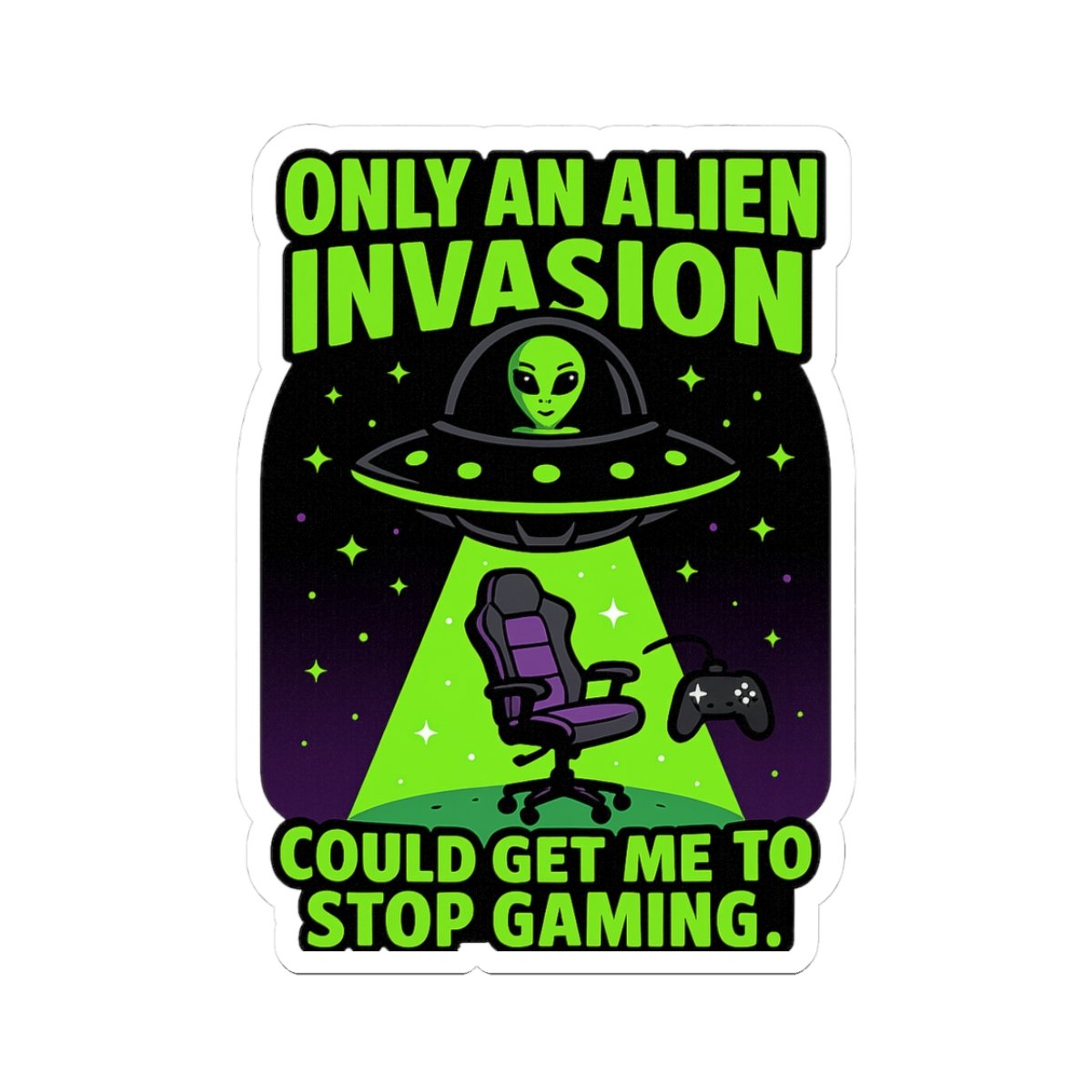 Alien Invasion Fun Decals for Gamers - Image 1