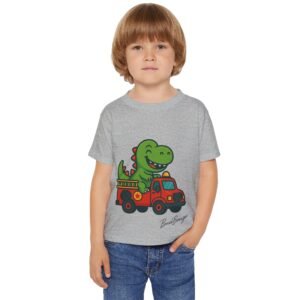 Funny Dino Truck Toddler Tee - Image 7