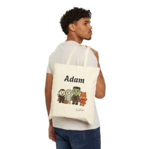 Halloween Monster Squad Personalized Cotton Canvas Tote Bag - Image 3