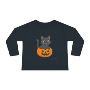 Halloween Spooky Kitten in Pumpkin Toddler Tee - Image 17