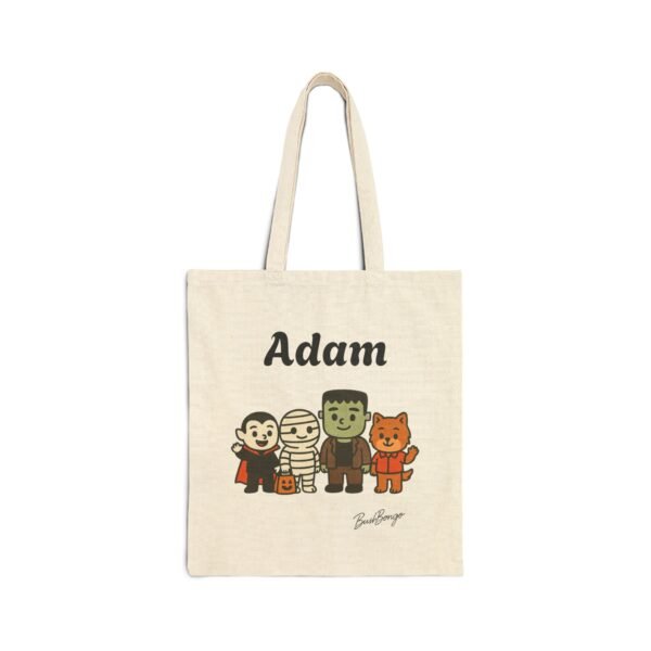 Halloween Monster Squad Personalized Cotton Canvas Tote Bag