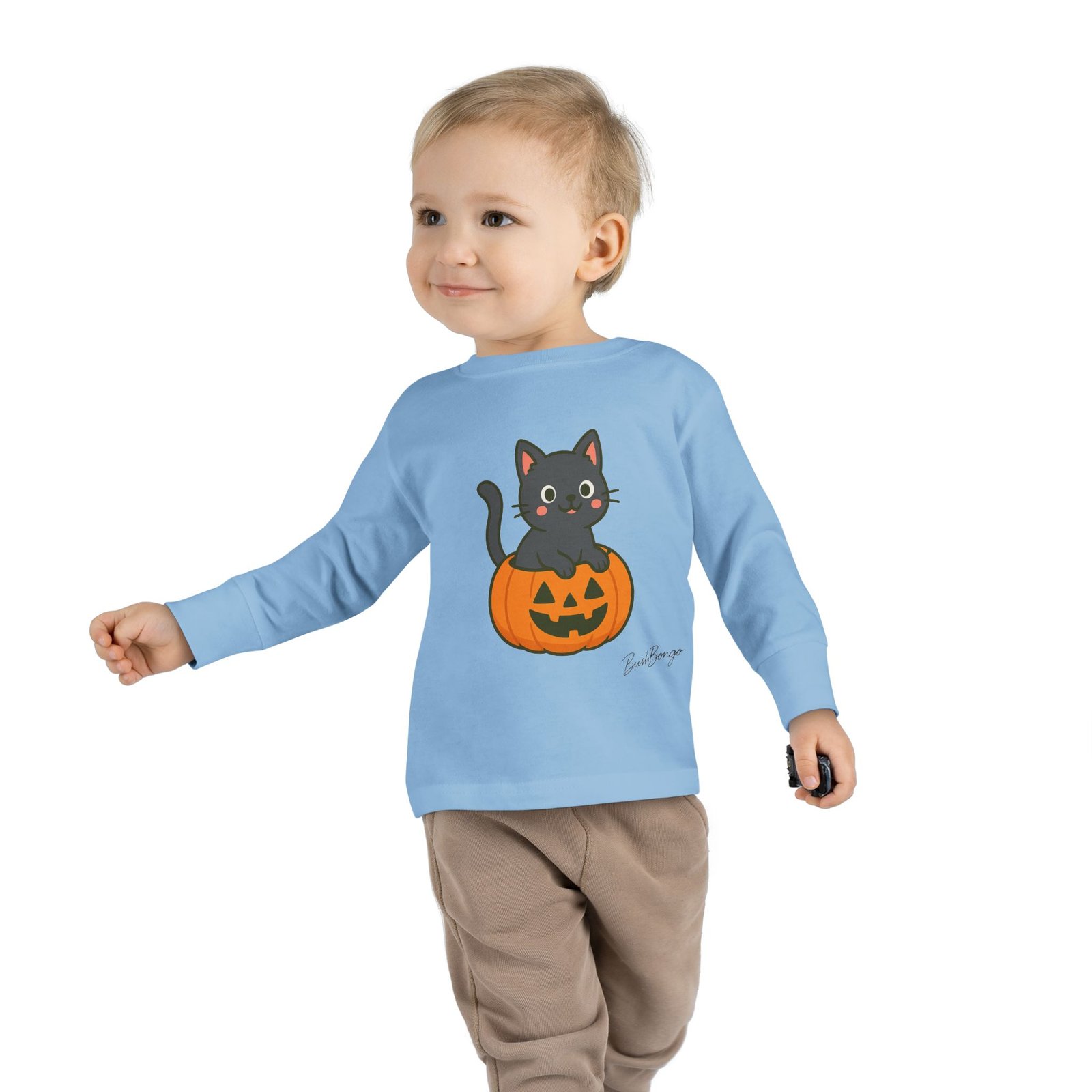Halloween Spooky Kitten in Pumpkin Toddler Tee - Image 11