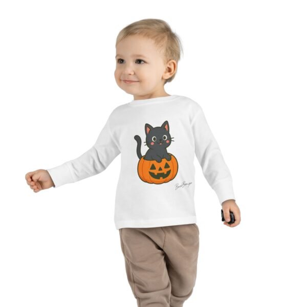 Halloween Spooky Kitten in Pumpkin Toddler Tee