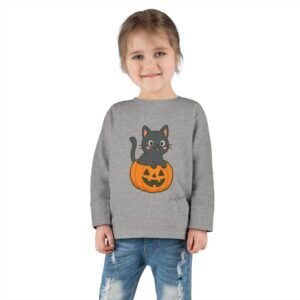 Halloween Spooky Kitten in Pumpkin Toddler Tee - Image 8