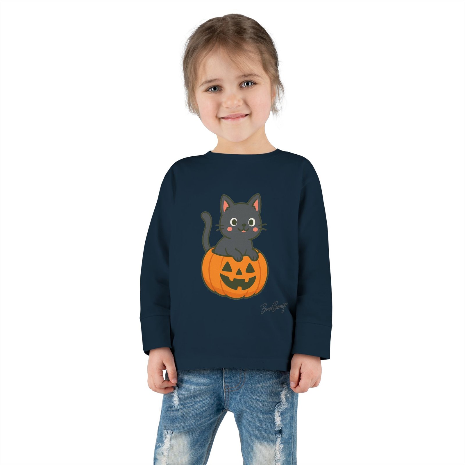 Halloween Spooky Kitten in Pumpkin Toddler Tee - Image 24