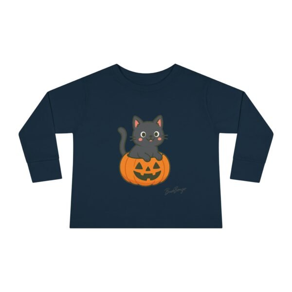 Halloween Spooky Kitten in Pumpkin Toddler Tee