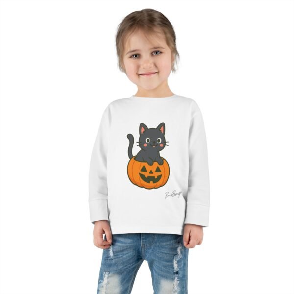 Halloween Spooky Kitten in Pumpkin Toddler Tee