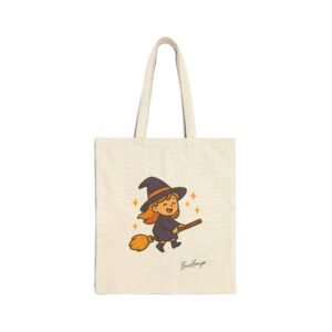Halloween Witch Cotton Canvas Bag