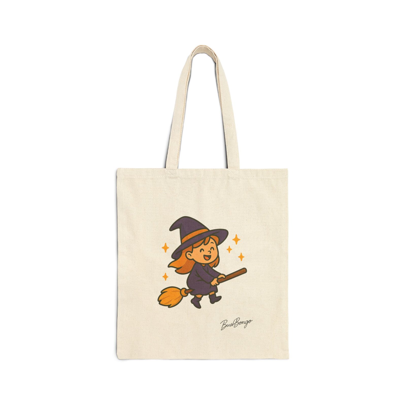 Halloween Witch Cotton Canvas Bag - Image 1