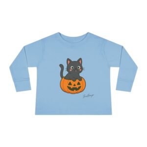 Halloween Spooky Kitten in Pumpkin Toddler Tee - Image 9
