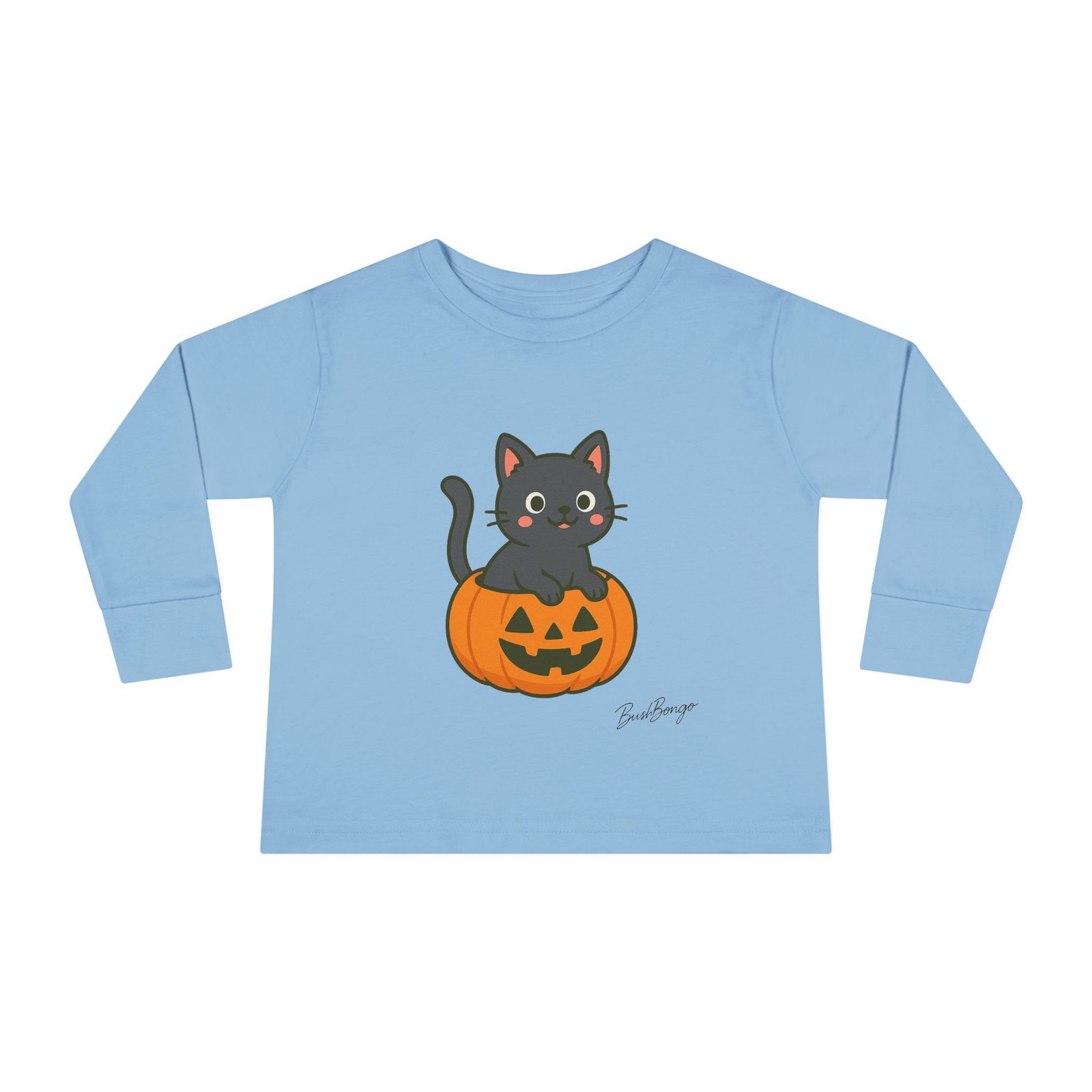 Halloween Spooky Kitten in Pumpkin Toddler Tee - Image 9