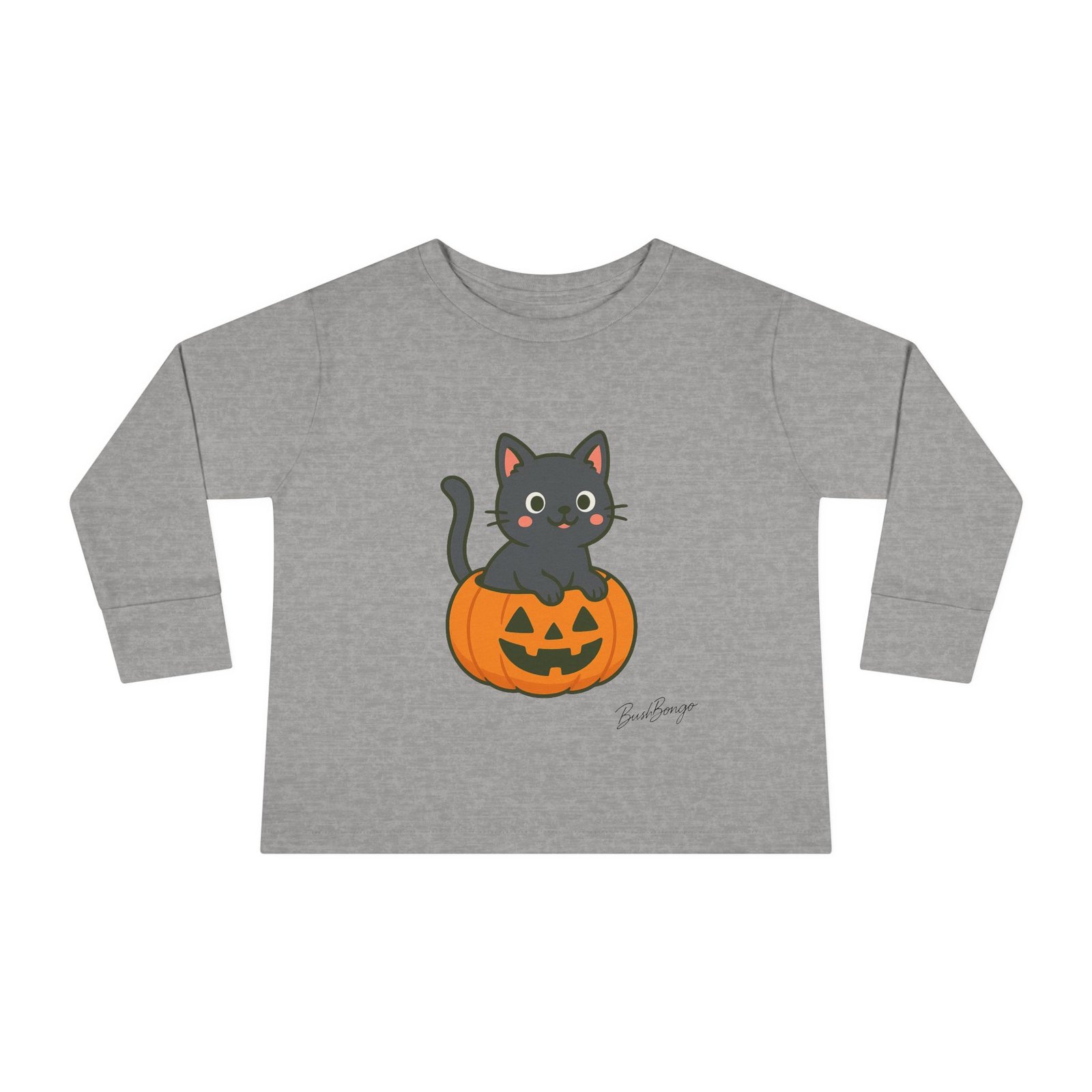 Halloween Spooky Kitten in Pumpkin Toddler Tee - Image 5