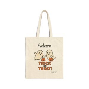 Halloween Ghosts Trick & Treat Cotton Canvas Bag