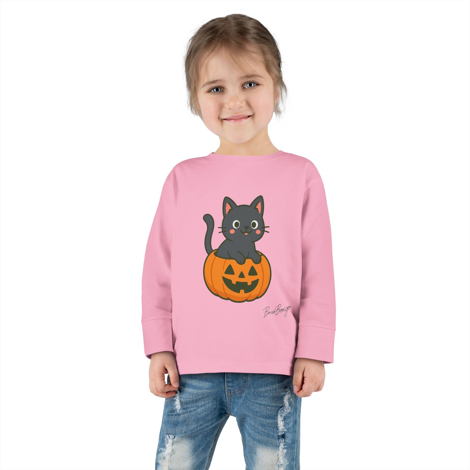 Halloween Spooky Kitten in Pumpkin Toddler Tee - Image 28