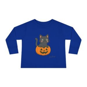 Halloween Spooky Kitten in Pumpkin Toddler Tee - Image 13