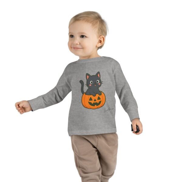 Halloween Spooky Kitten in Pumpkin Toddler Tee