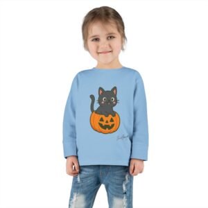 Halloween Spooky Kitten in Pumpkin Toddler Tee - Image 12