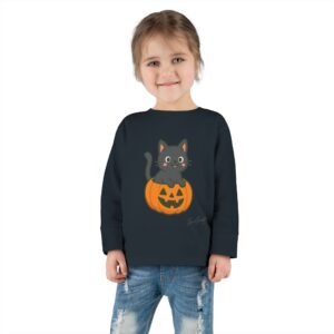 Halloween Spooky Kitten in Pumpkin Toddler Tee - Image 20