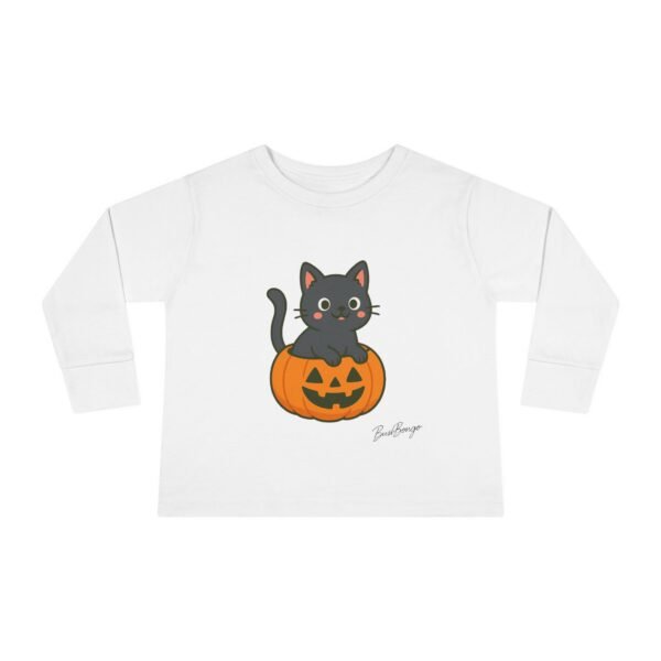 Halloween Spooky Kitten in Pumpkin Toddler Tee
